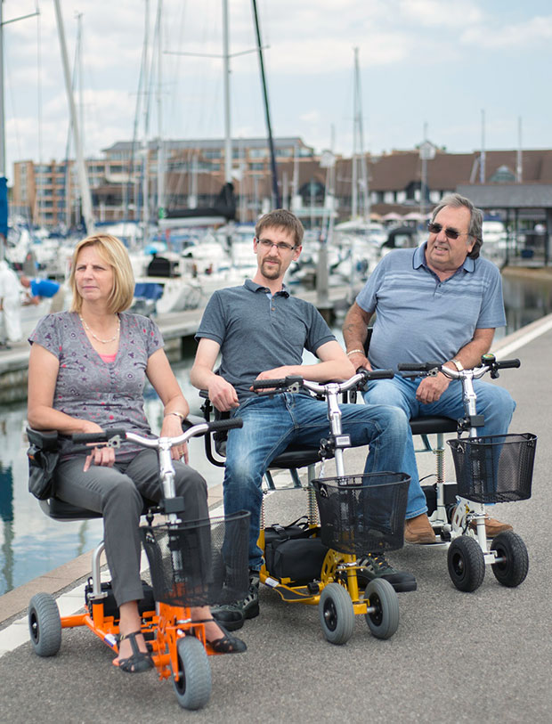 SupaScoota riders visit Port Solent Marina